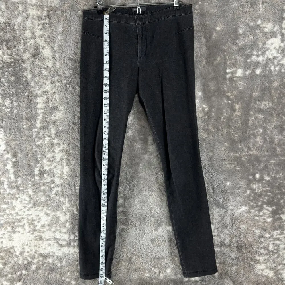 Vince Size‎ 10 Stretch Snap Button Denim Jeans Gray Flat Front Casual